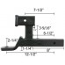 EXTENSION CURT 2" Y a 1 de 2" Y 1 BOLA PARA ENGANCHE AMERICANO